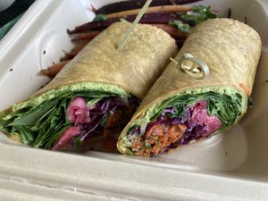 Rainbow wrap  at The Green Pineapple in Key West