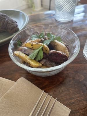 Medium side of potatoes (ask them to heat them up!)  at The Green Pineapple in Key West