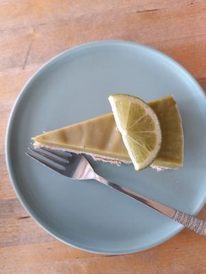 Vegan lime pie at The Green Room On High Street in Willunga