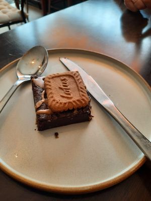 Biscoff brownie at Barleys in Hull