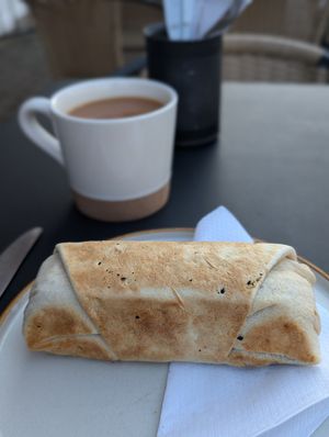 All day breakfast burrito and a cuppa at Barleys in Hull