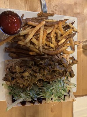 Jerk jackfruit banh mi. Spicy! Good    at The Underground in Carbondale