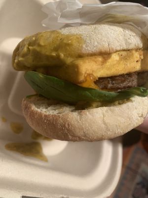 Breakfast Sammy take out  at Supernova in Portland