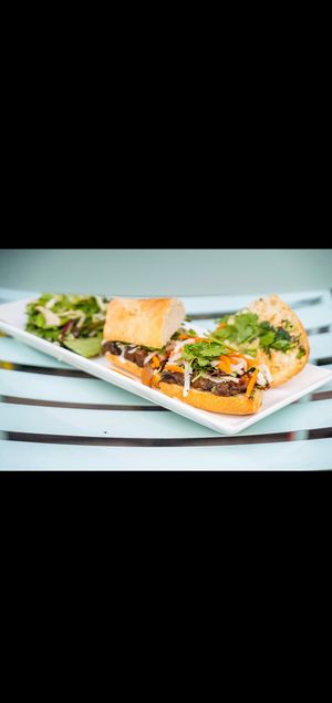 Eggplant banh-mi at The Blue Owl in Santa Barbara