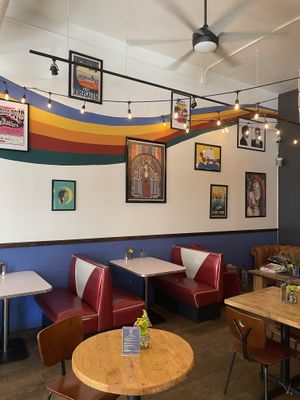 Retro interior  at The Blue Owl in Santa Barbara