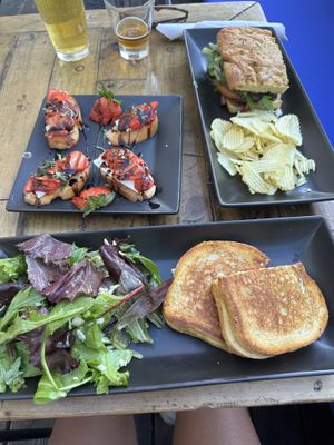 Crostini and sandwiches   at The Blue Owl in Santa Barbara