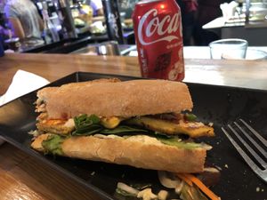 Vegan banh mi  at The Blue Owl in Santa Barbara
