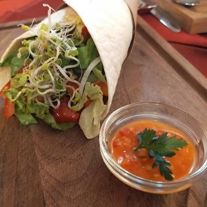 Falafel Wrap - vegan at Hotel Gasthof Brüggler in Radstadt