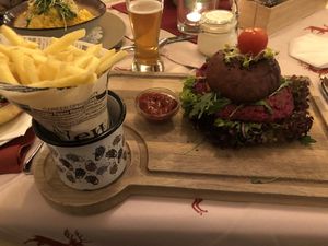 Vegan burger with vegan mayonaise at Hotel Gasthof Brüggler in Radstadt
