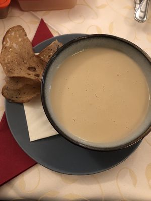 Wiesenkräuter-Heurahmsuppe at Hotel Gasthof Brüggler in Radstadt