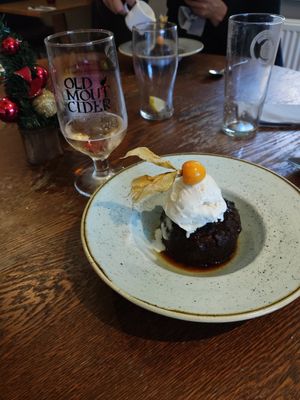 Sticky toffee pudding at The Sycamore Inn in Birch Vale