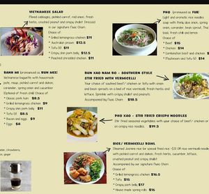Menu page 2 at nem in Kennington
