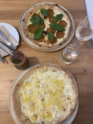 quattro formaggi a picante pizza :))  at Chutnej in Prague