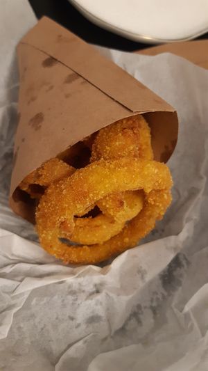 Take out onion rings at Chutnej in Prague