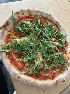Artichoke pizza  at Chutnej in Prague