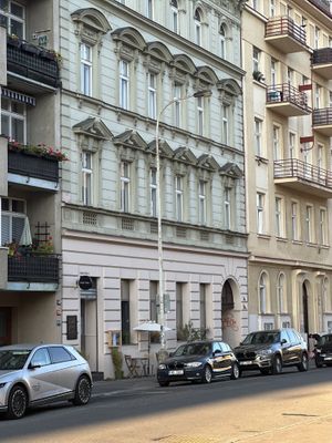 Outside of restaurant  at Chutnej in Prague