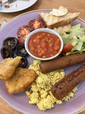 Vegan breakfast meal  at Chutnej in Prague