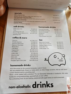 Non-Alcoholic Drinks at Chutnej in Prague