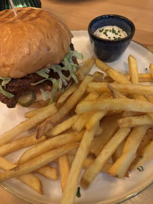 Christmas special burger   at Chutnej in Prague