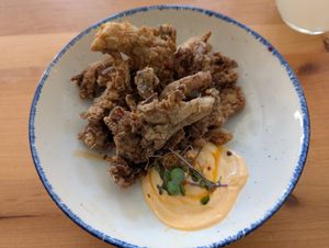 oyster mushroom kaarage at Chutnej in Prague