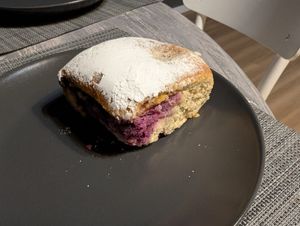Fluff cake with plum at Chutnej in Prague