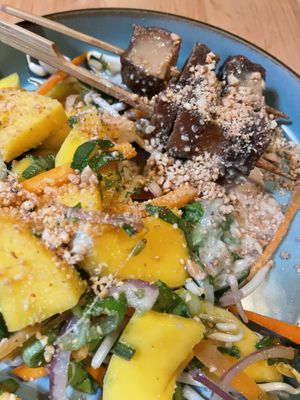 Weekend special: Tofu satay with mango salad  at Chutnej in Prague