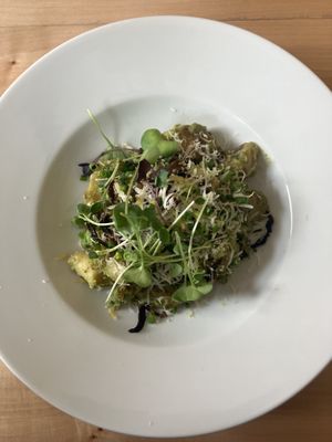 Corn gnocchi   at Chutnej in Prague