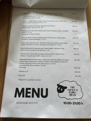 Menu- April 2025  at Chutnej in Prague