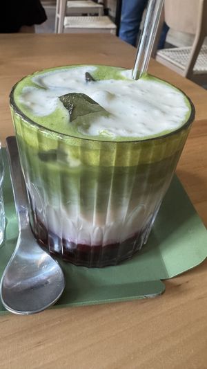 Matcha Blueberry Cloud  at Chutnej in Prague
