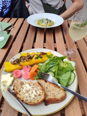 Mungo beans omelette! at Chutnej in Prague