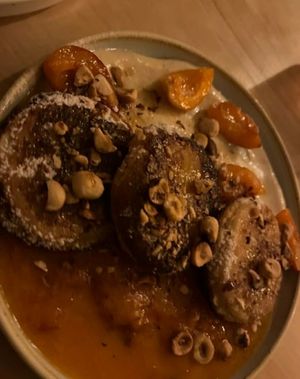 'pancakes' - 7/10 idk the name but njcd favours and cooked well some nice tang and bitterness at Chutnej in Prague