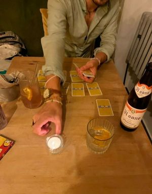 They had selection of tabletop games to play  as well at Chutnej in Prague