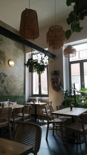 Interior of the cafe   at Chutnej in Prague
