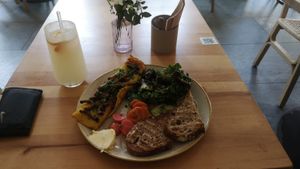 Vegan omelette  at Chutnej in Prague