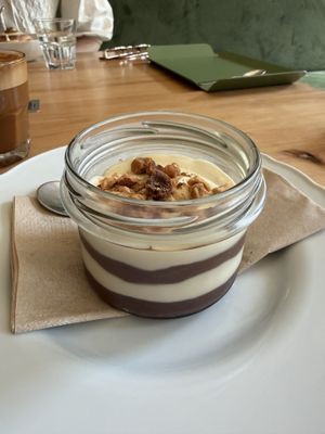 Chocolate and hazelnut mousse  at Chutnej in Prague