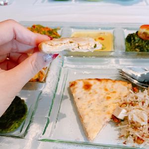 Pea panned inspired  at Rang Mahal - Fine Dining Indian Restaurant in Central Singapore