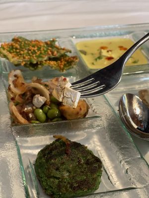 Herbyvorw pea paneer - vegan at Rang Mahal - Fine Dining Indian Restaurant in Central Singapore