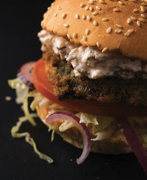 Fish burger at Mother Burger - Roma in Lisbon