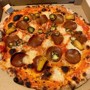 Vegan pepperoni 🍕  at Pien Brewpub in Helsinki