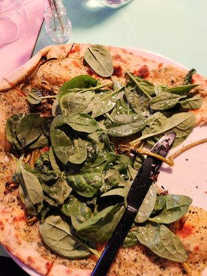 White base vegan pinato at Pien Brewpub in Helsinki