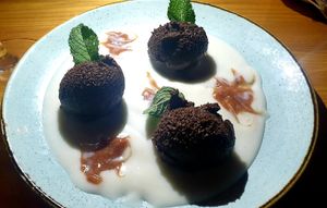 Nut-based chocolate mousse🤩😻 at Moriah in Haifa