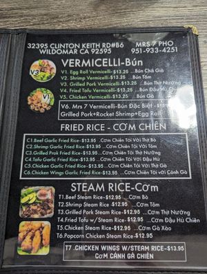  at Mrs 7 Pho in Wildomar