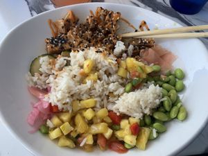 Island bowl with Tofu at KoKo Cabana in Oak Island