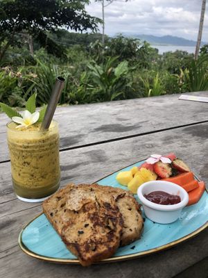French toast and passion fruit tea was so yummy   at AmaSer in Puerto Viejo De Talamanca