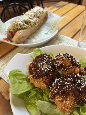 Crispy coliflor   at El Vegan in Santiago