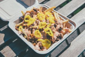 Loaded fries at Viva Vegan - Food Truck in San Francisco