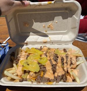 Loaded fries at Viva Vegan - Food Truck in San Francisco