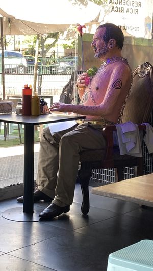 Cool statue  at Fuente Rica Rica in Santiago