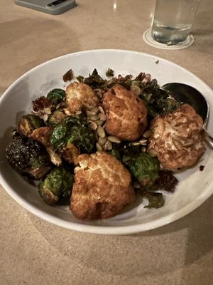 Crispy Brussels & cauliflowerr  at Humble Market Kitchin in Wailea