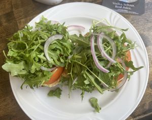 Veggie bagel  at Paia Bay Coffee in Paia